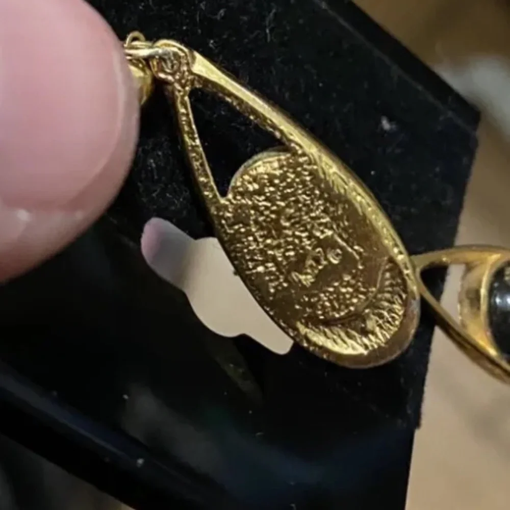 Sold!!!Alaska Gold Nugget Filled Post Tear Drop Earrings Unidentified Stamp - Picture 2 of 3